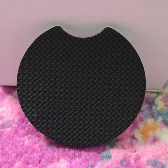 Sunflower Pink Circle Non Slip Handmade Kitchen Home Cup Car Accessories Coaster - Picture 2 of 3